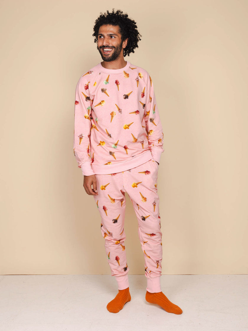 Ice Cream Cones Sweater en Broek set Heren