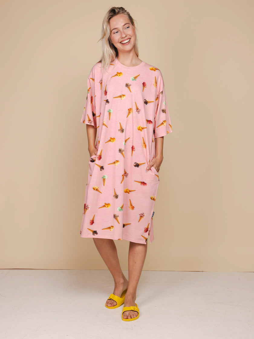 Ice Cream Cones Relaxed Tee Dress Dames