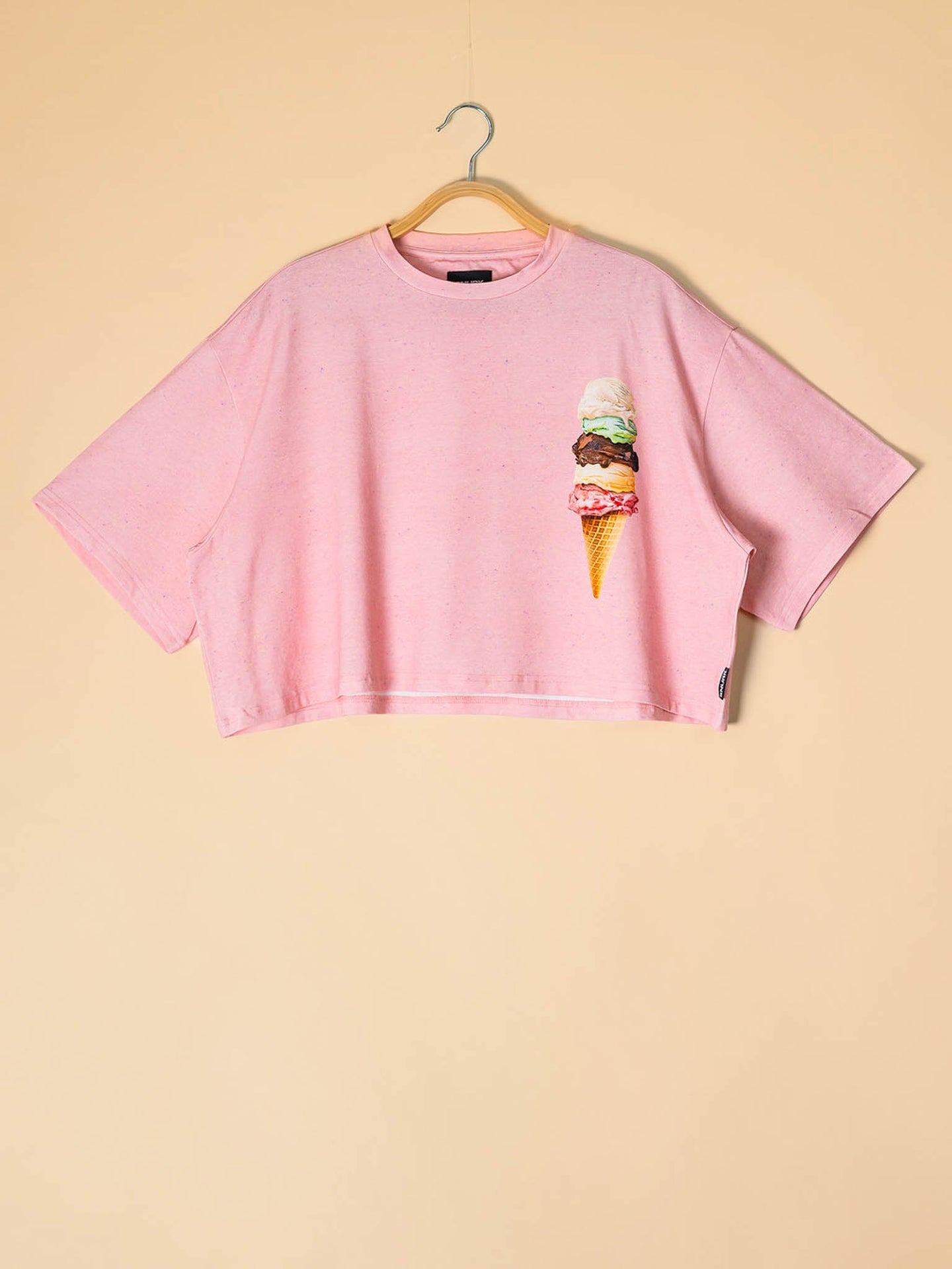 Ice Cream Cones Cropped T-Shirt Dames - SNURK