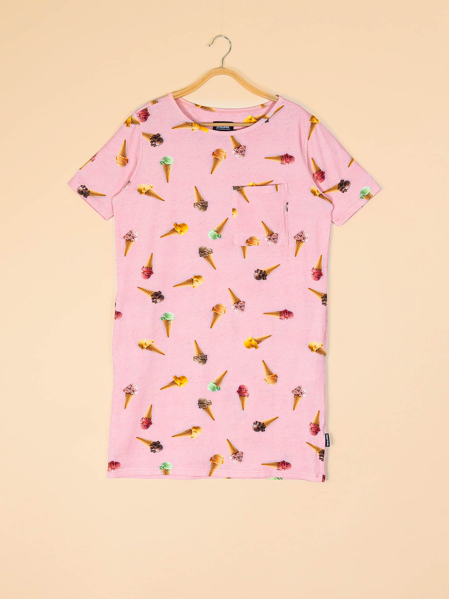 Ice Cream Cones T-shirt Dress Dames - SNURK