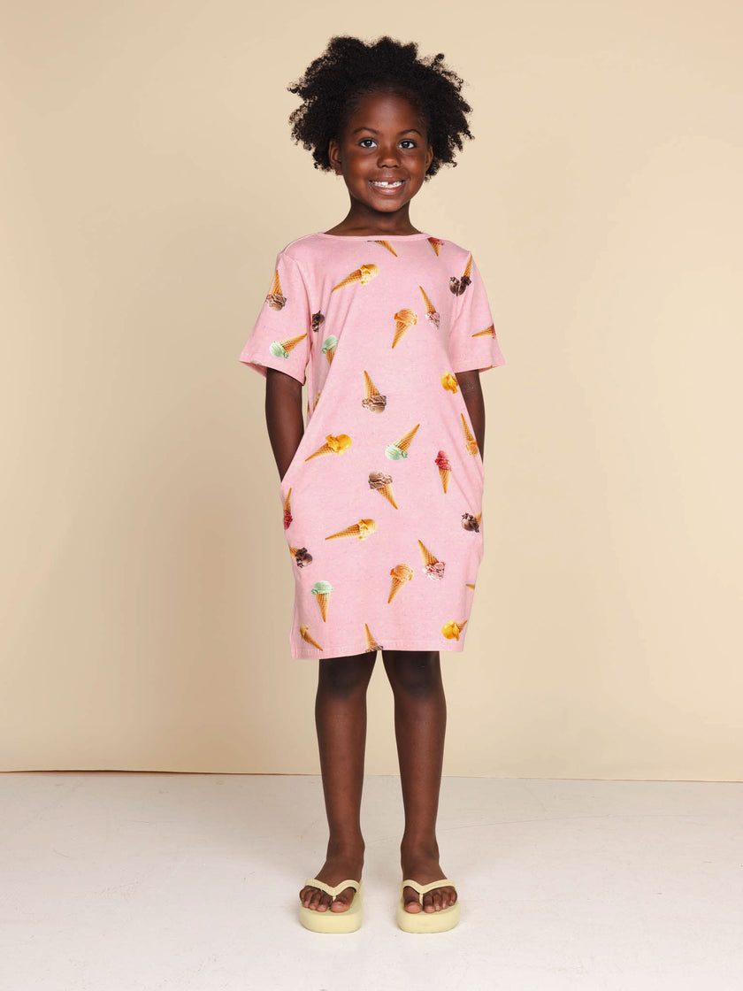 Ice Cream Cones T-shirt Dress Kids
