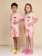 Ice Cream Cones T-shirt en Shorts set Kids