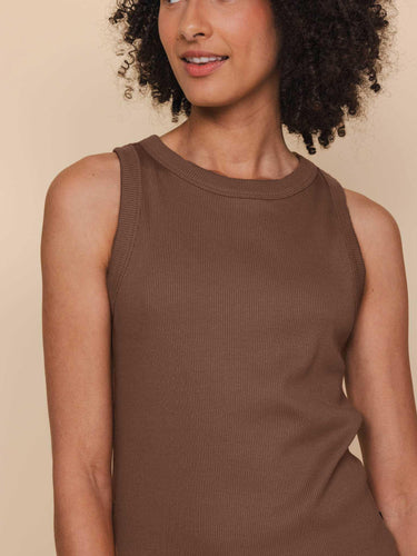 Dark Brown Tanktop Dames