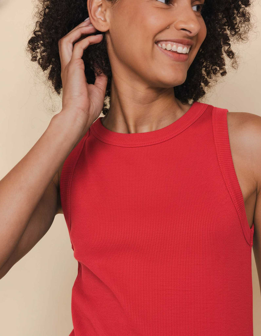 Coral Red Tanktop Dames