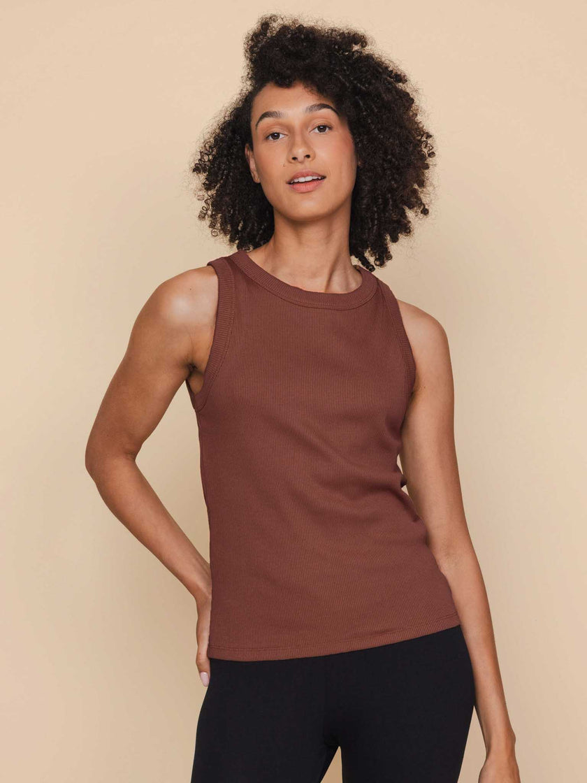 Dark Dusty Rose Tanktop Dames