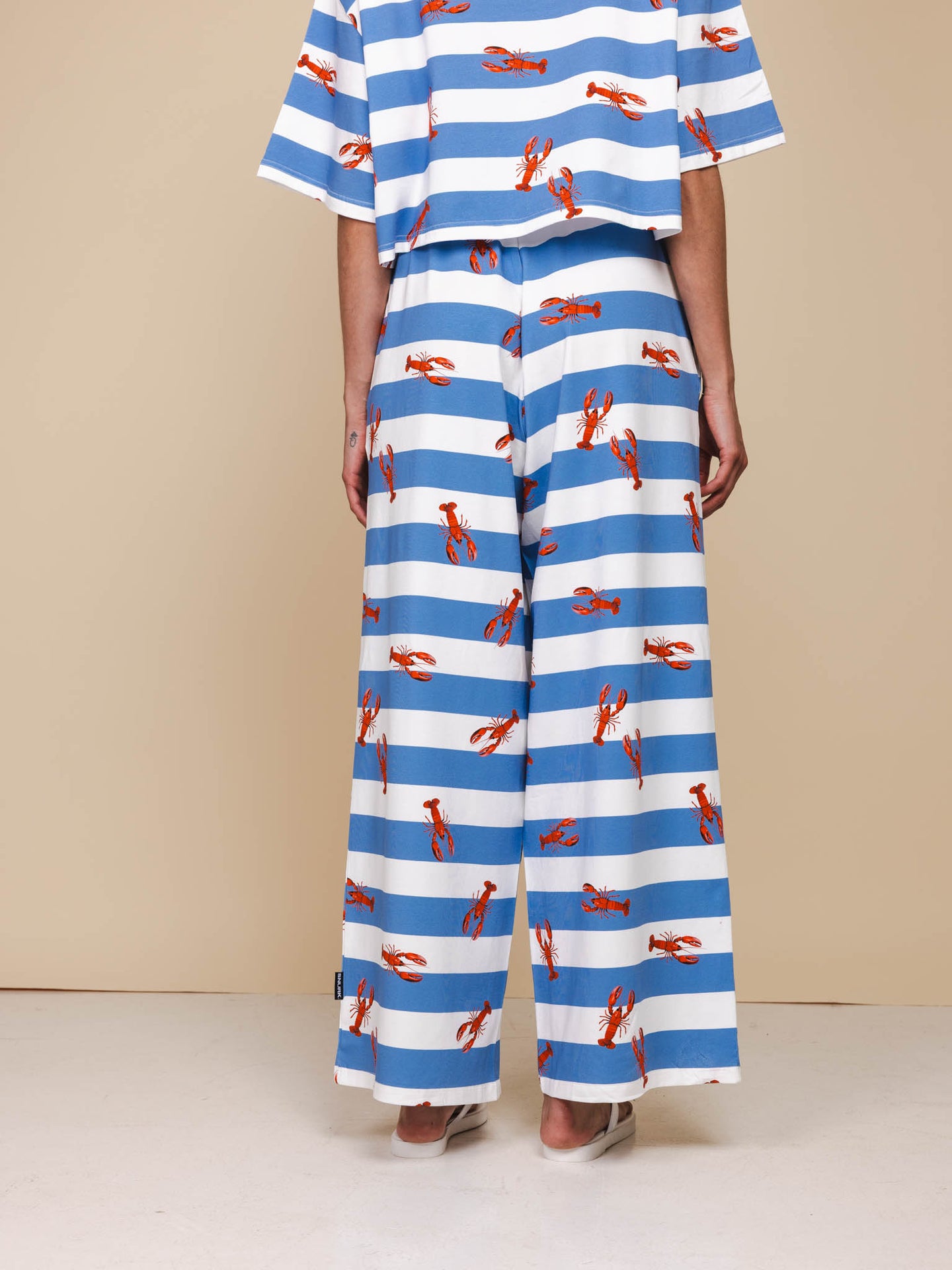 Lobsters V-neck T-shirt en Wijde broek set Dames - SNURK