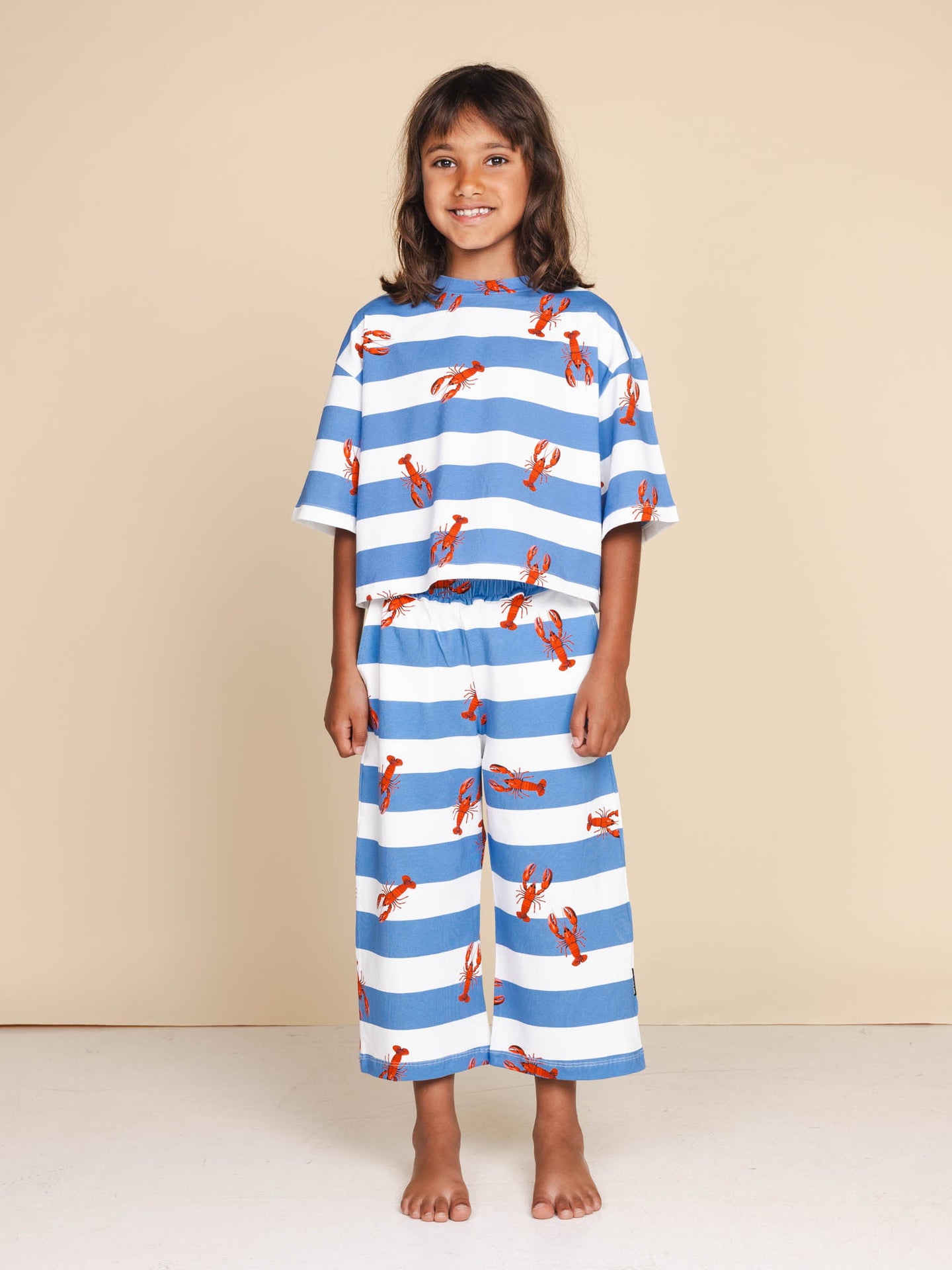 Lobsters Cropped T-shirt en Wijde broek set Kids - SNURK
