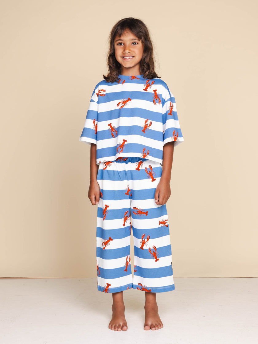 Lobsters Cropped T-shirt en Wijde broek set Kids