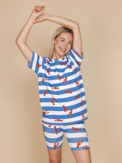 Lobsters T-shirt und Bikershorts set Damen