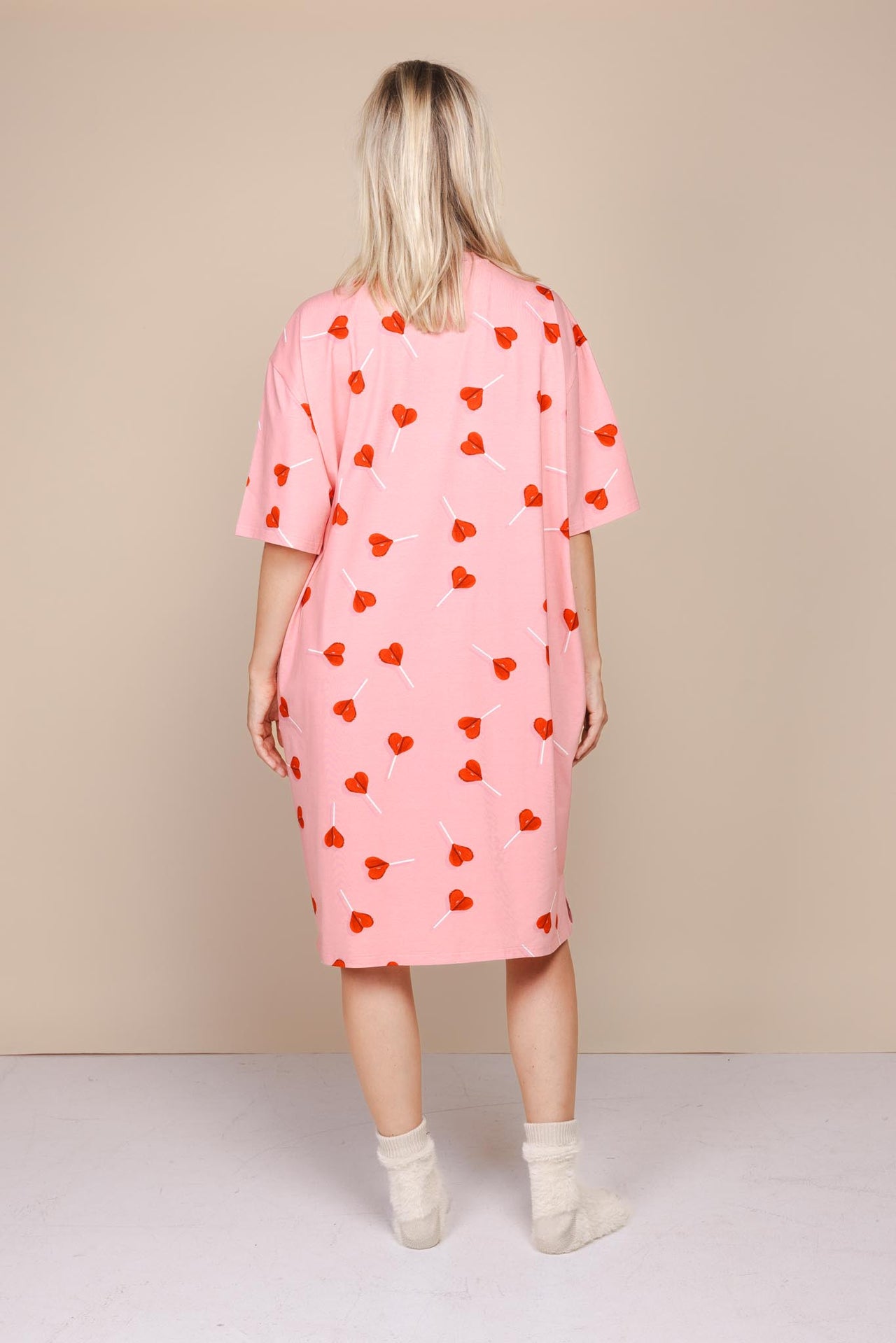 Lollipop Love Relaxed Tee Dress Dames - SNURK