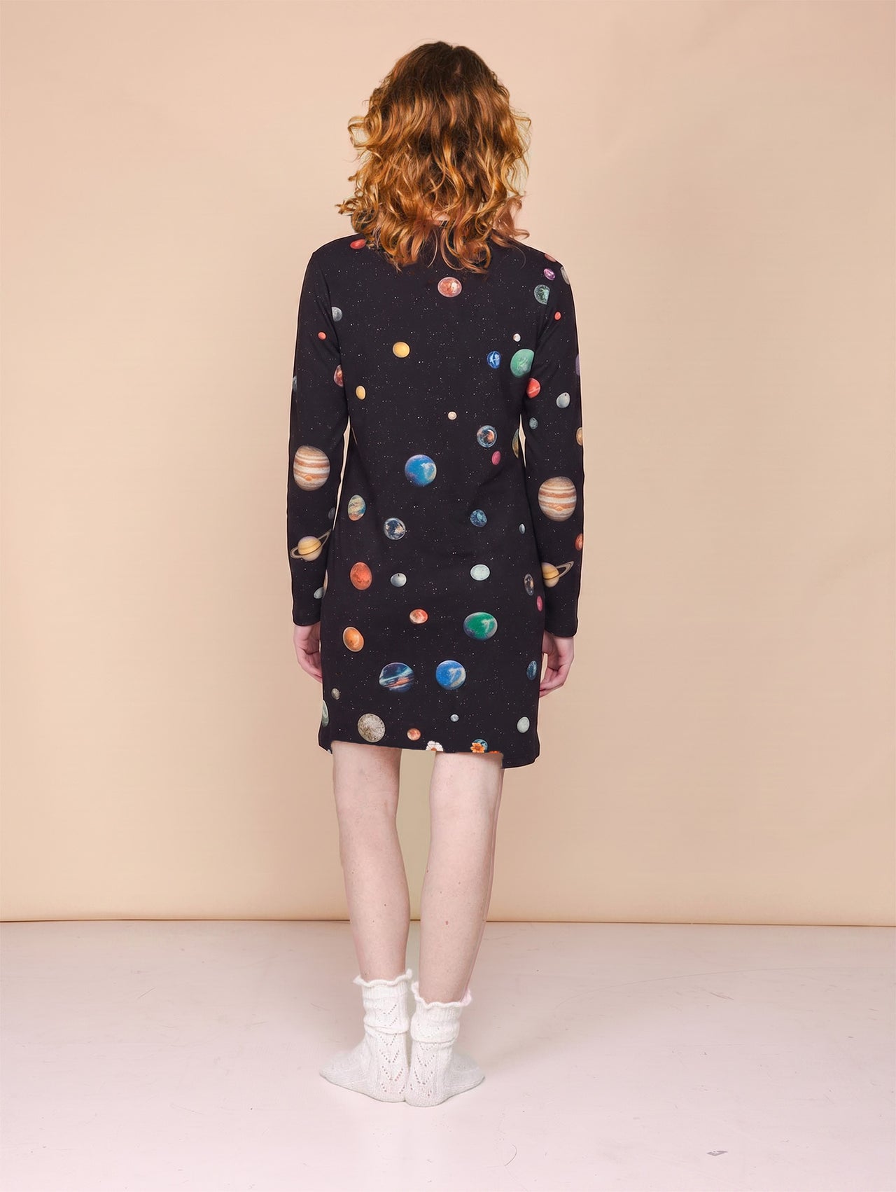 Marble Universe Long Sleeve Dress Dames