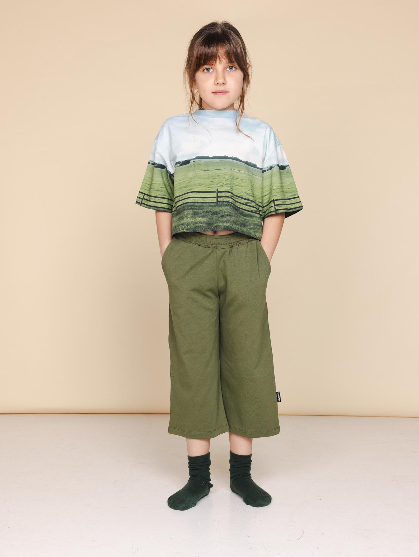 Meadow Green Wijde Broek Kids