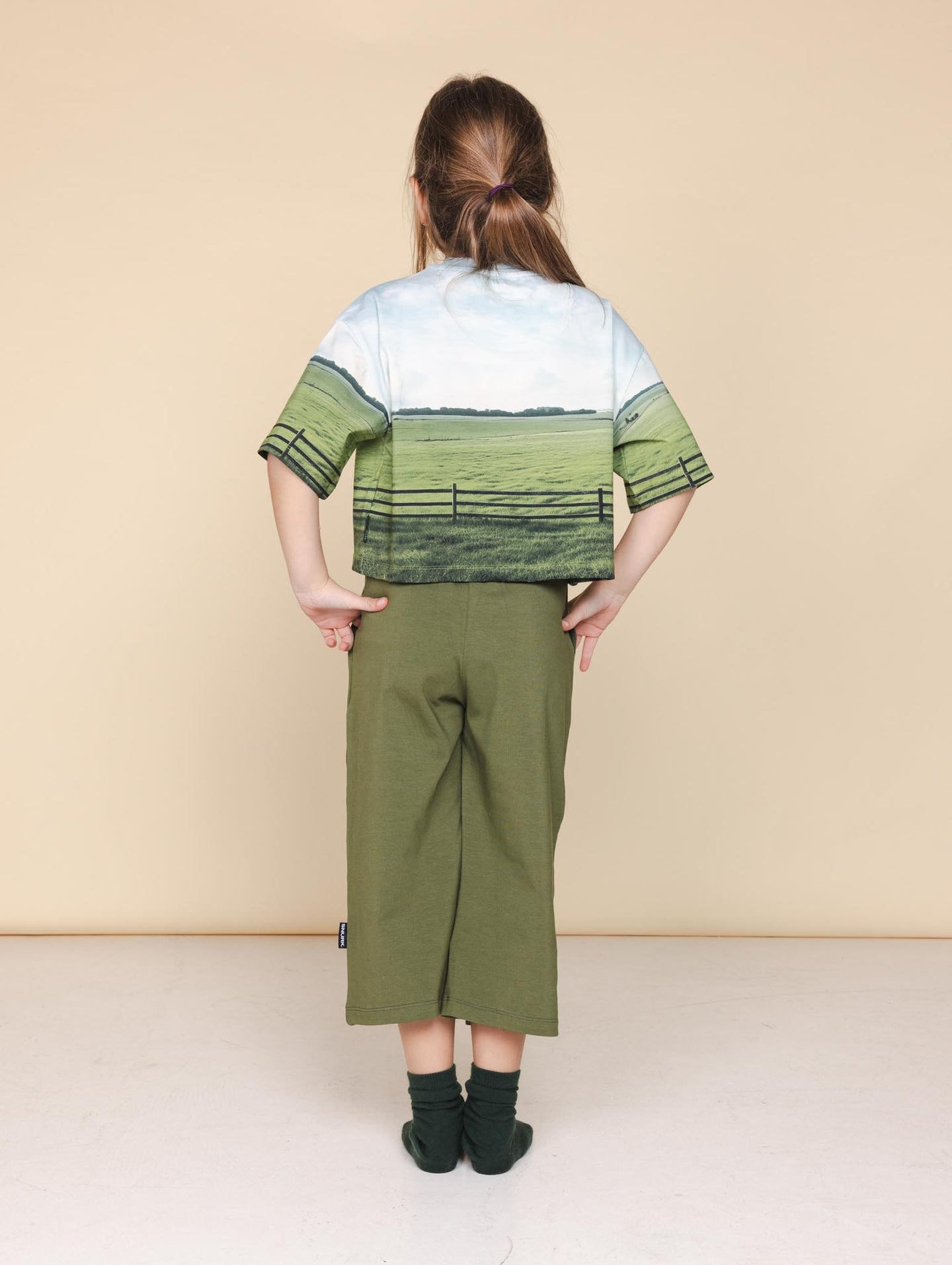 Meadow Green Wijde Broek Kids