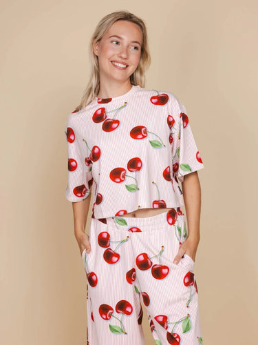 Mon Cherry Cropped T-Shirt Dames