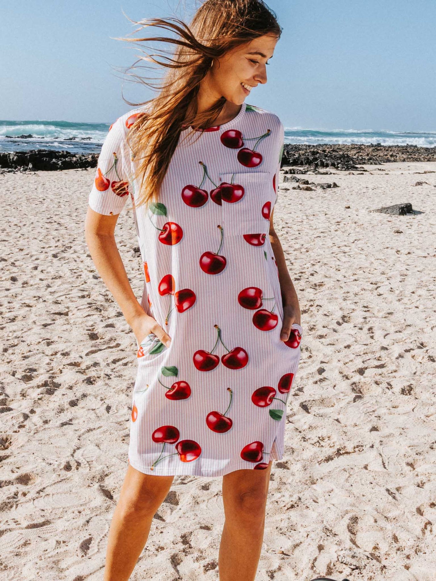 Mon Cherry T-shirt Dress Women