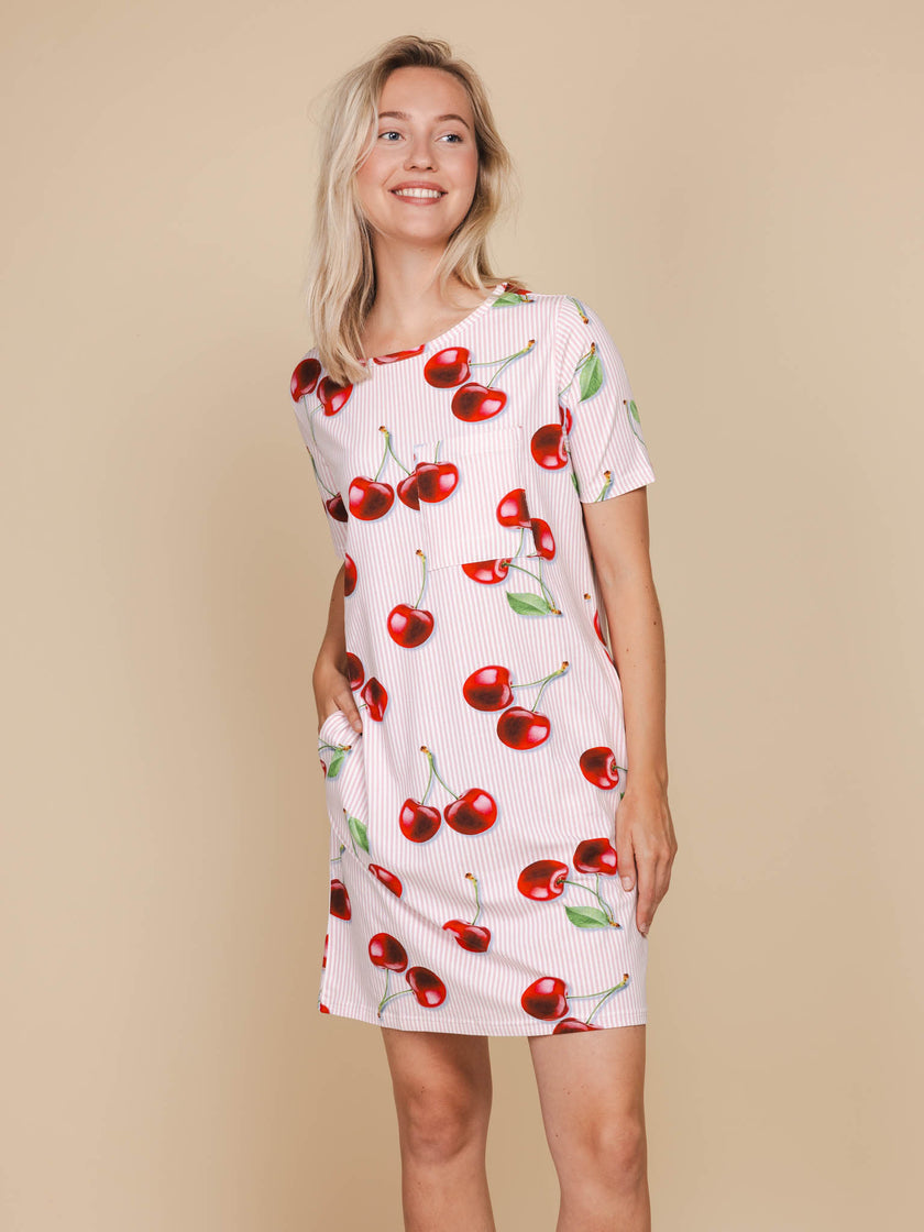 Mon Cherry T-shirt Dress Dames