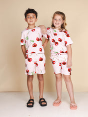Mon Cherry T-shirt en Shorts set Kids