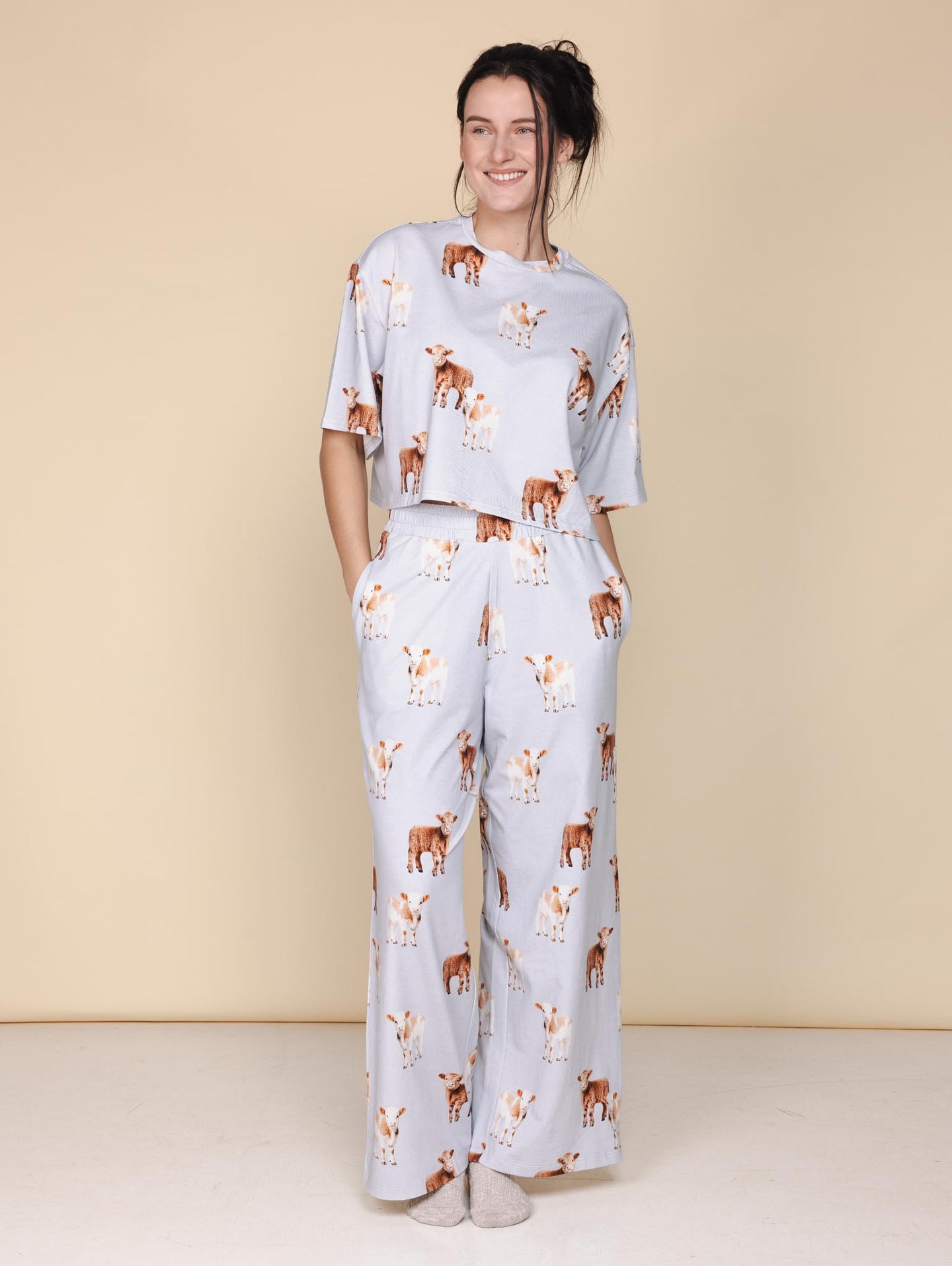 Moo Moo Cropped T-Shirt Dames