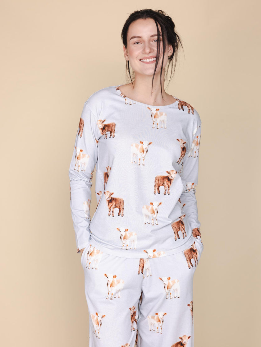 Moo Moo Long Sleeve T-shirt Dames