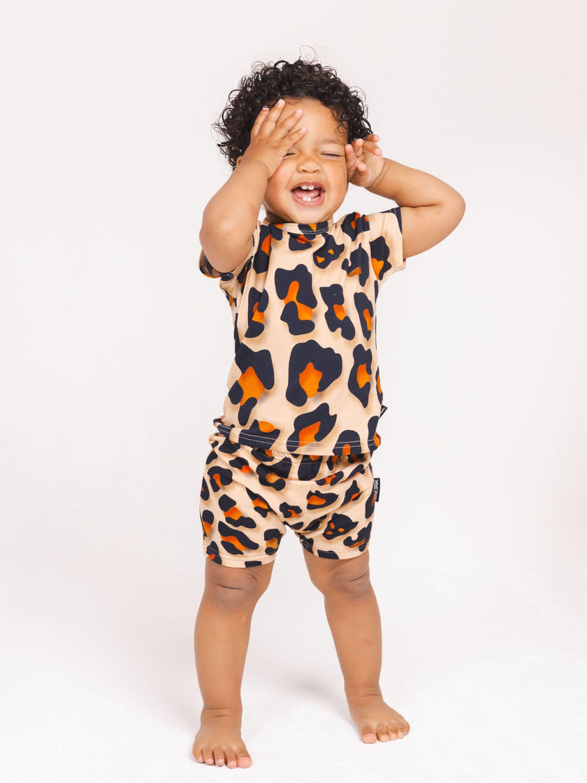 Paper Panther T-shirt en Shorts set Baby