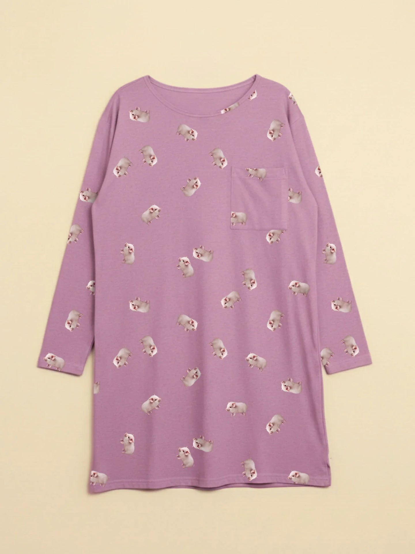 Oink Oink Long Sleeve Dress Dames - SNURK
