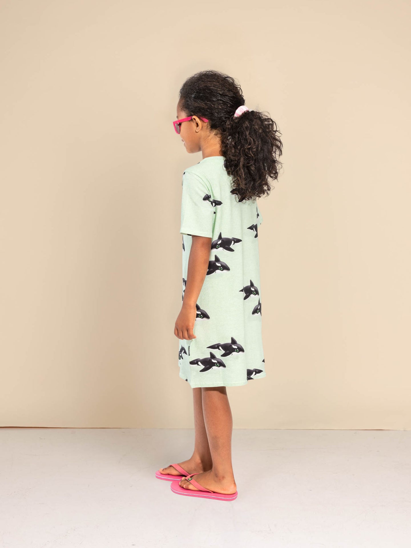 Orca Green T-shirt Dress Kids