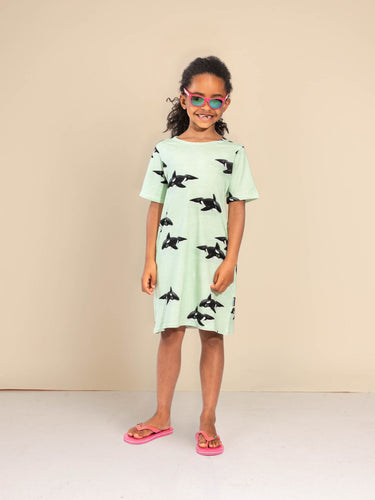 Orca Green T-shirt Dress Kids