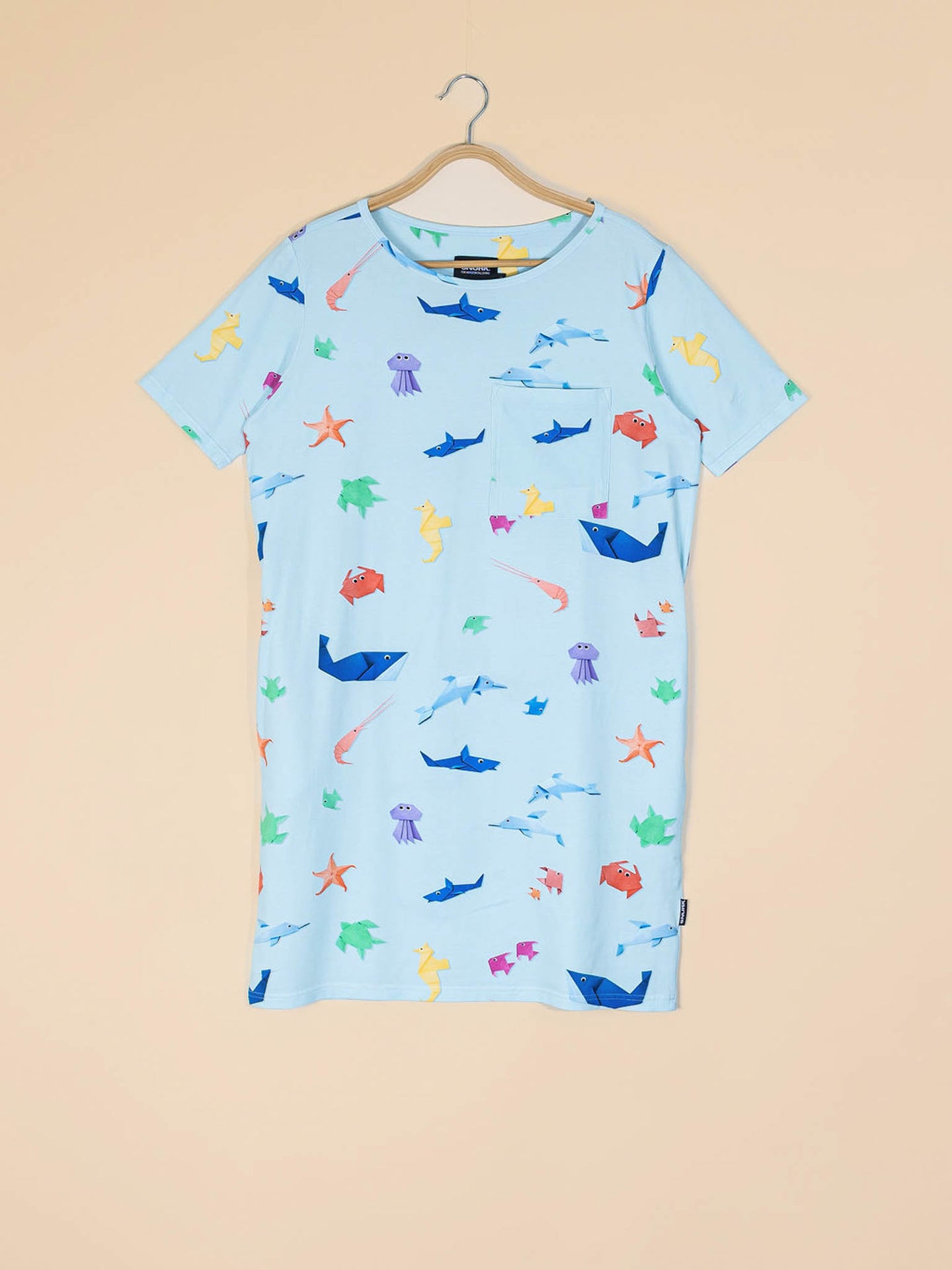 Origami Sea T-shirt Dress Dames - SNURK