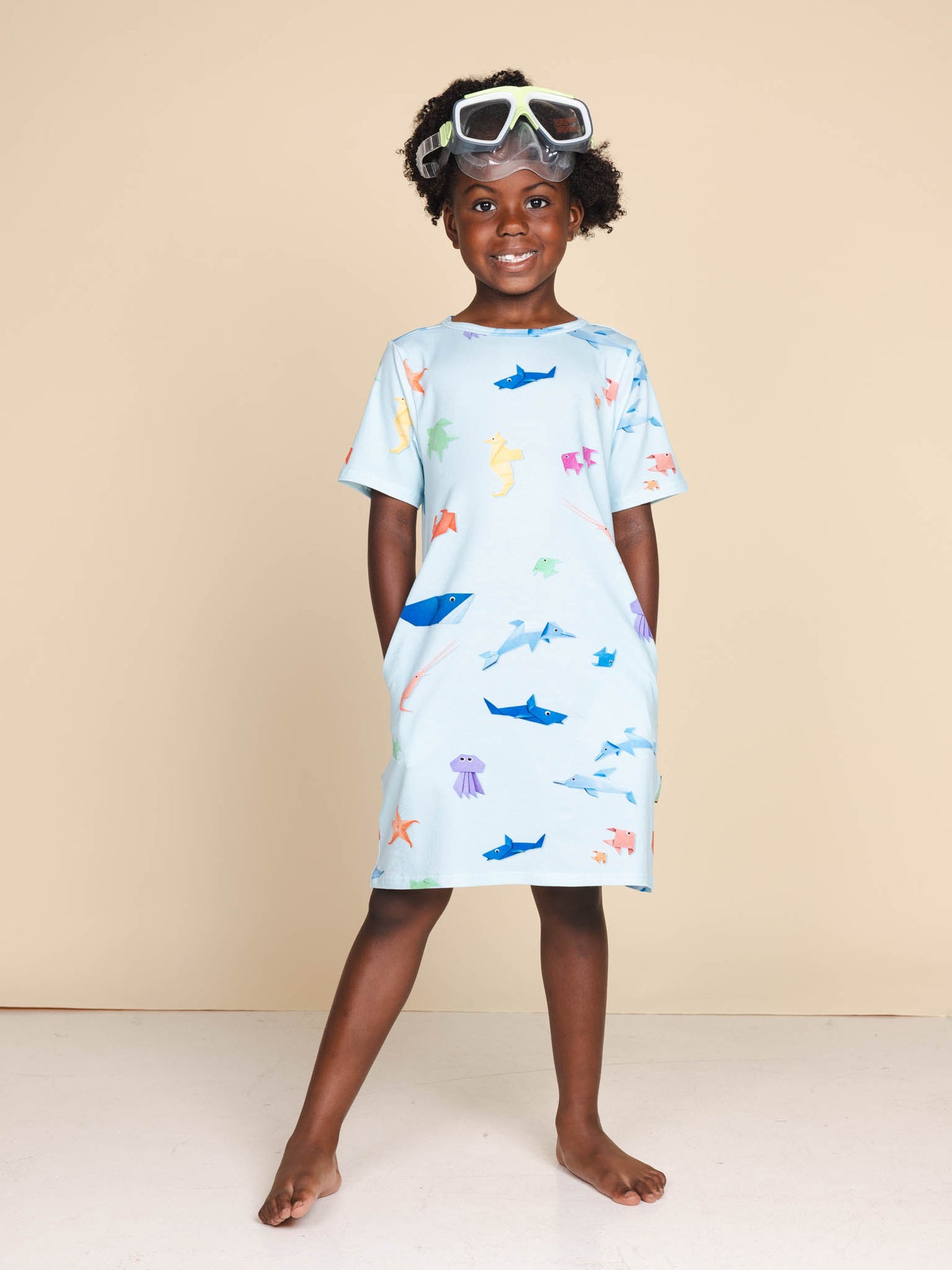 Origami Sea T-shirt Dress Kids - SNURK