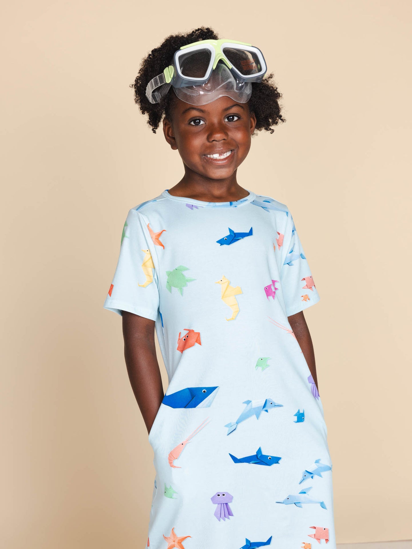 Origami Sea T-shirt Dress Kids - SNURK
