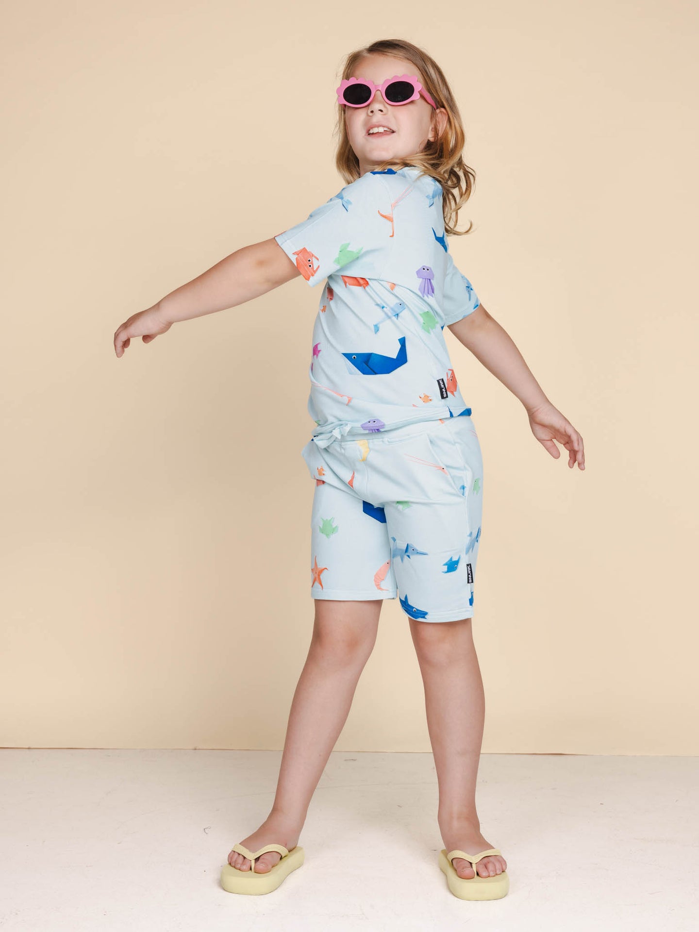 Origami Sea T-shirt en Shorts set Kids - SNURK