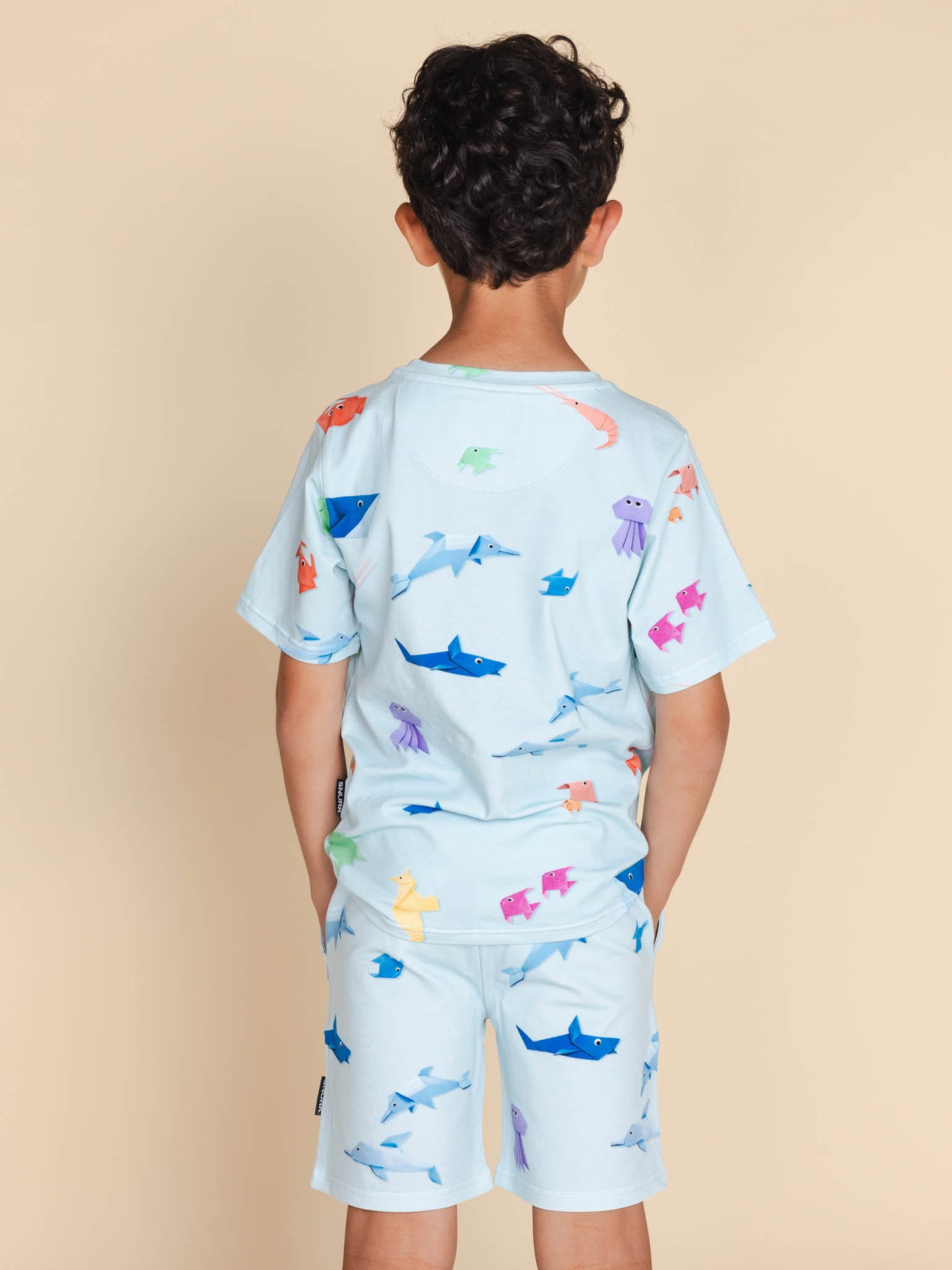 Origami Sea T-shirt en Shorts set Kids - SNURK