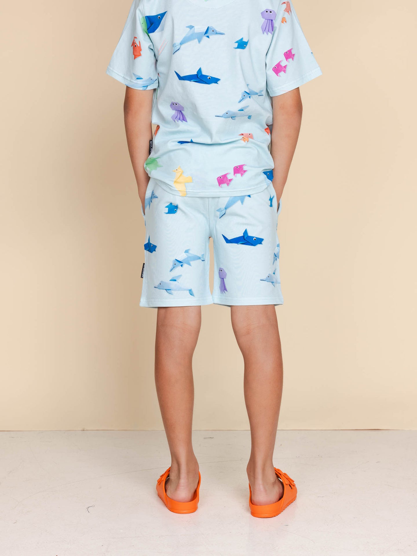 Origami Sea T-shirt en Shorts set Kids - SNURK
