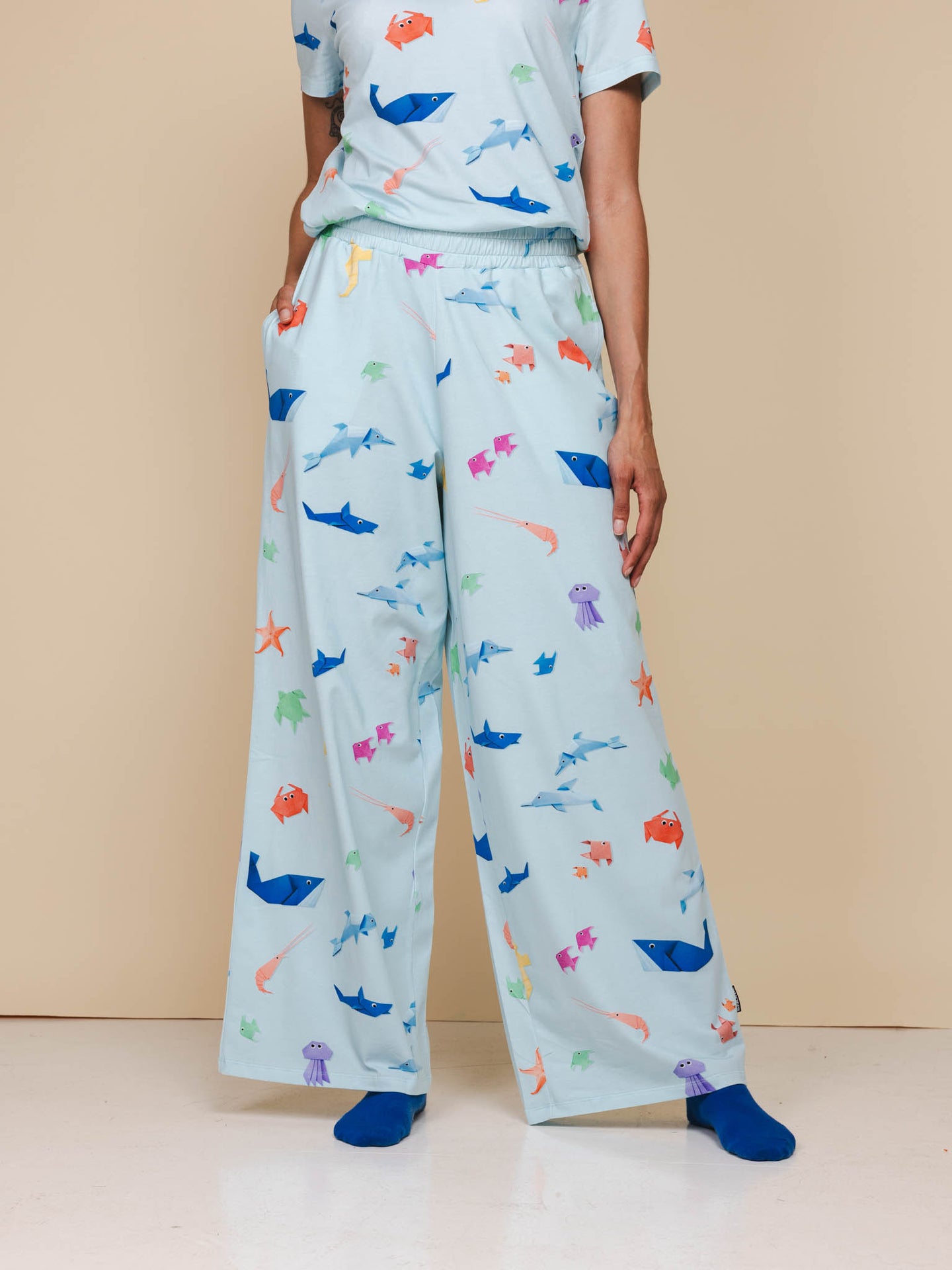 Origami Sea weite Hose Damen