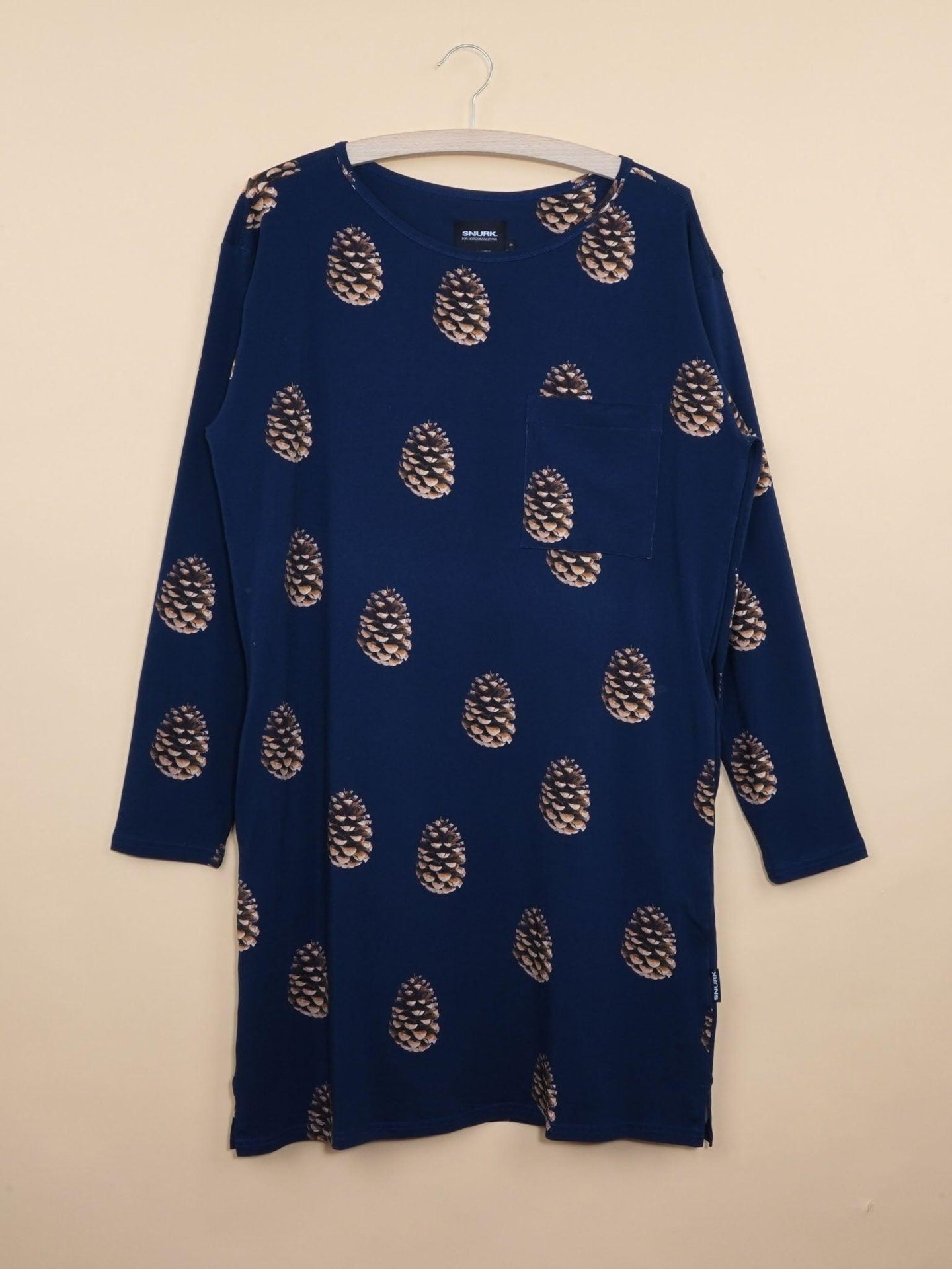 Pinecones Long Sleeve Dress Dames - SNURK