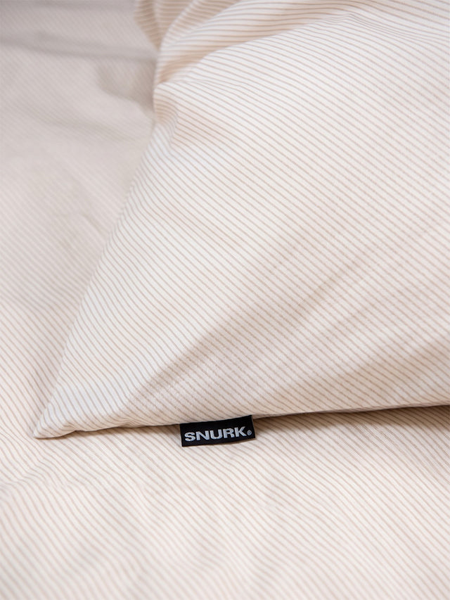 Pinstripes Sand duvet cover set