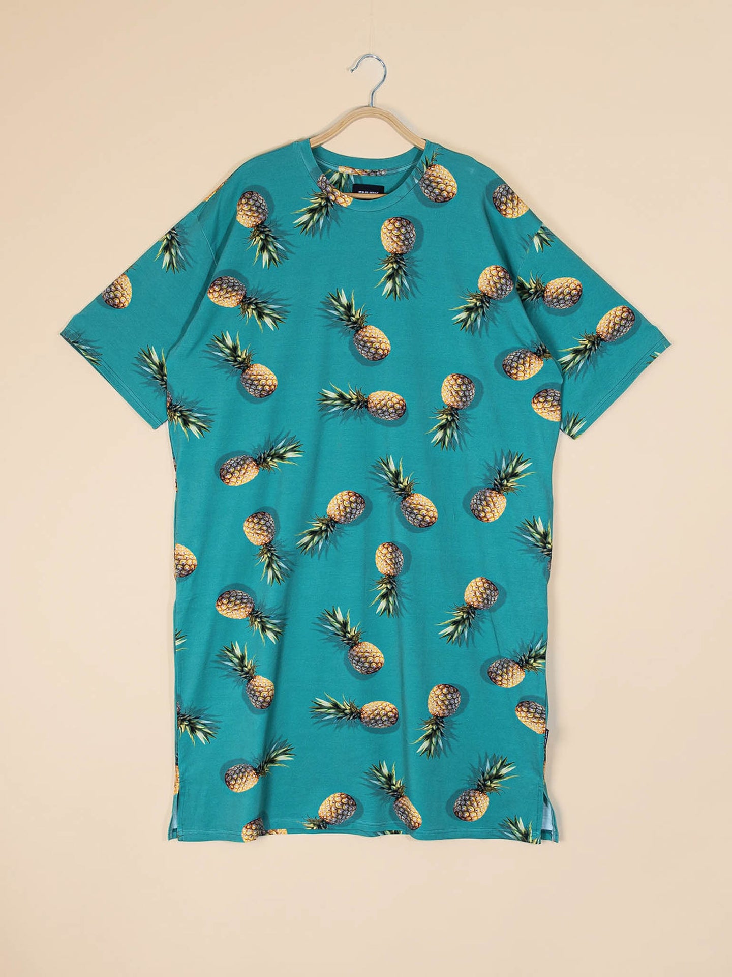 Pineapples Relaxed Tee Dress Dames - SNURK