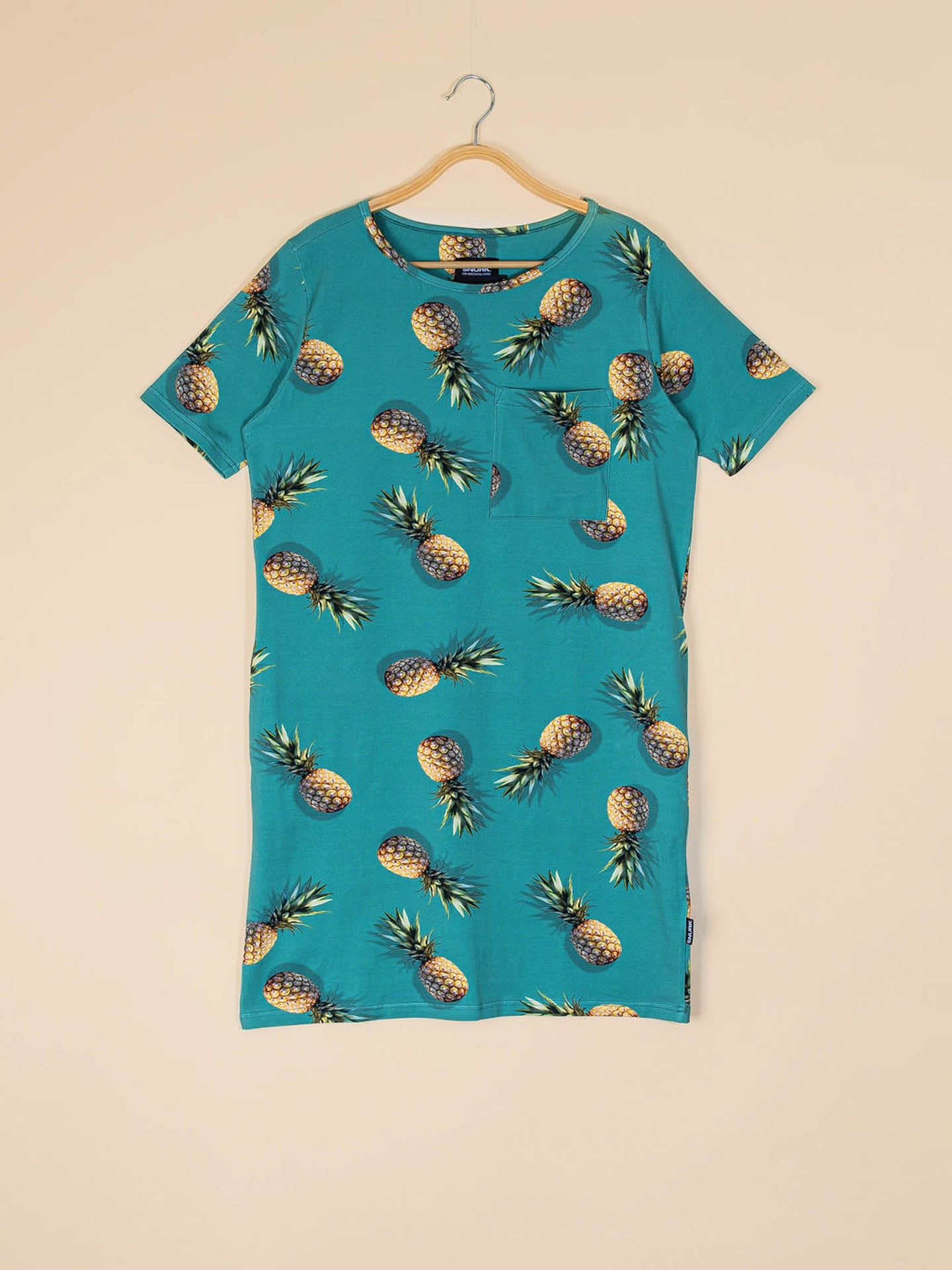 Pineapples T-shirt Dress Dames - SNURK