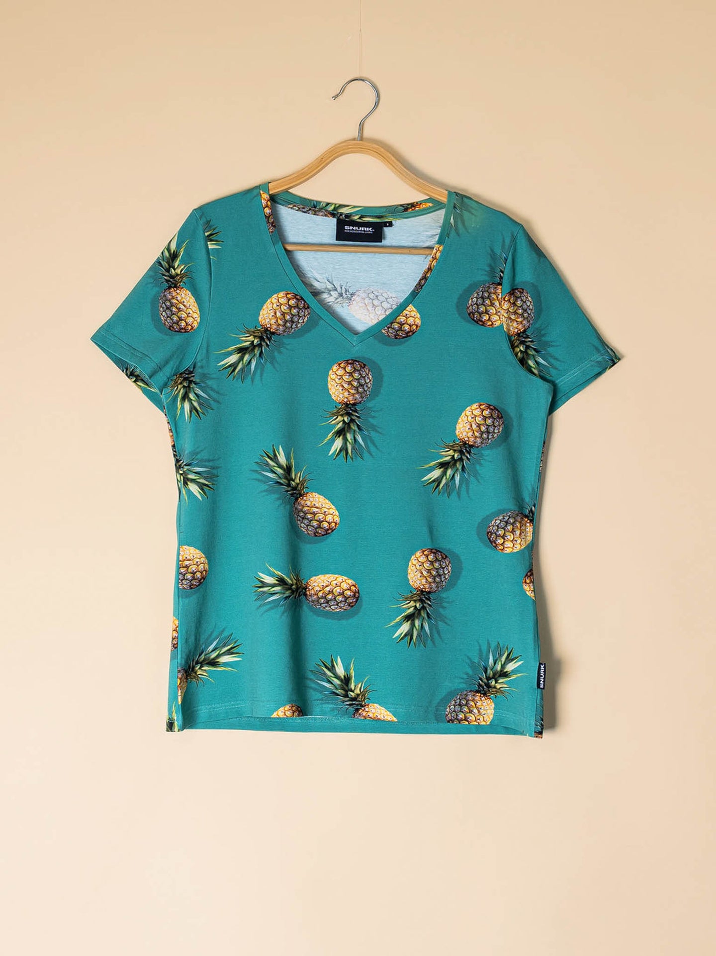 Pineapples V-neck T-shirt Dames - SNURK