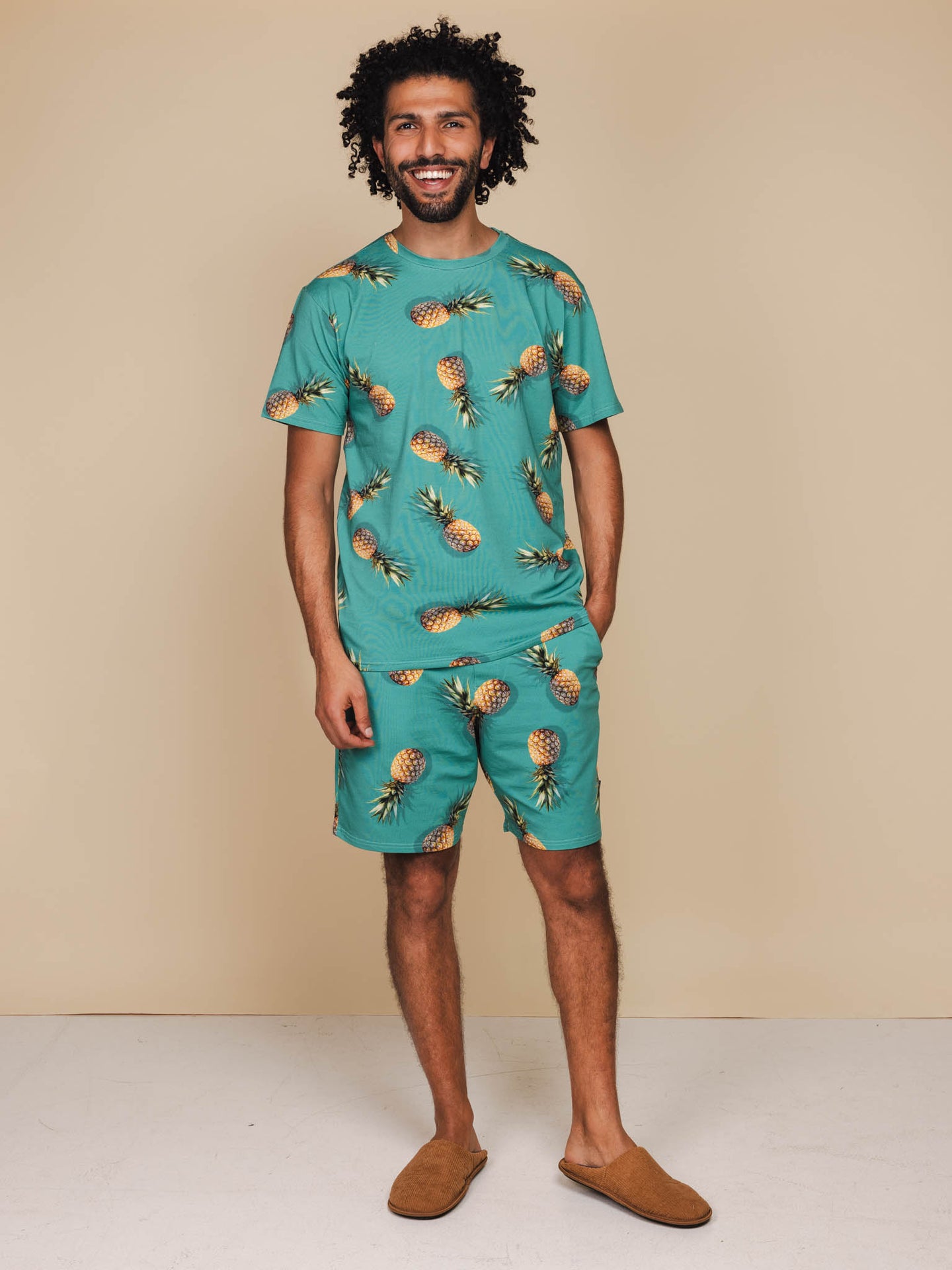 Pineapples T-shirt en Shorts set Heren - SNURK