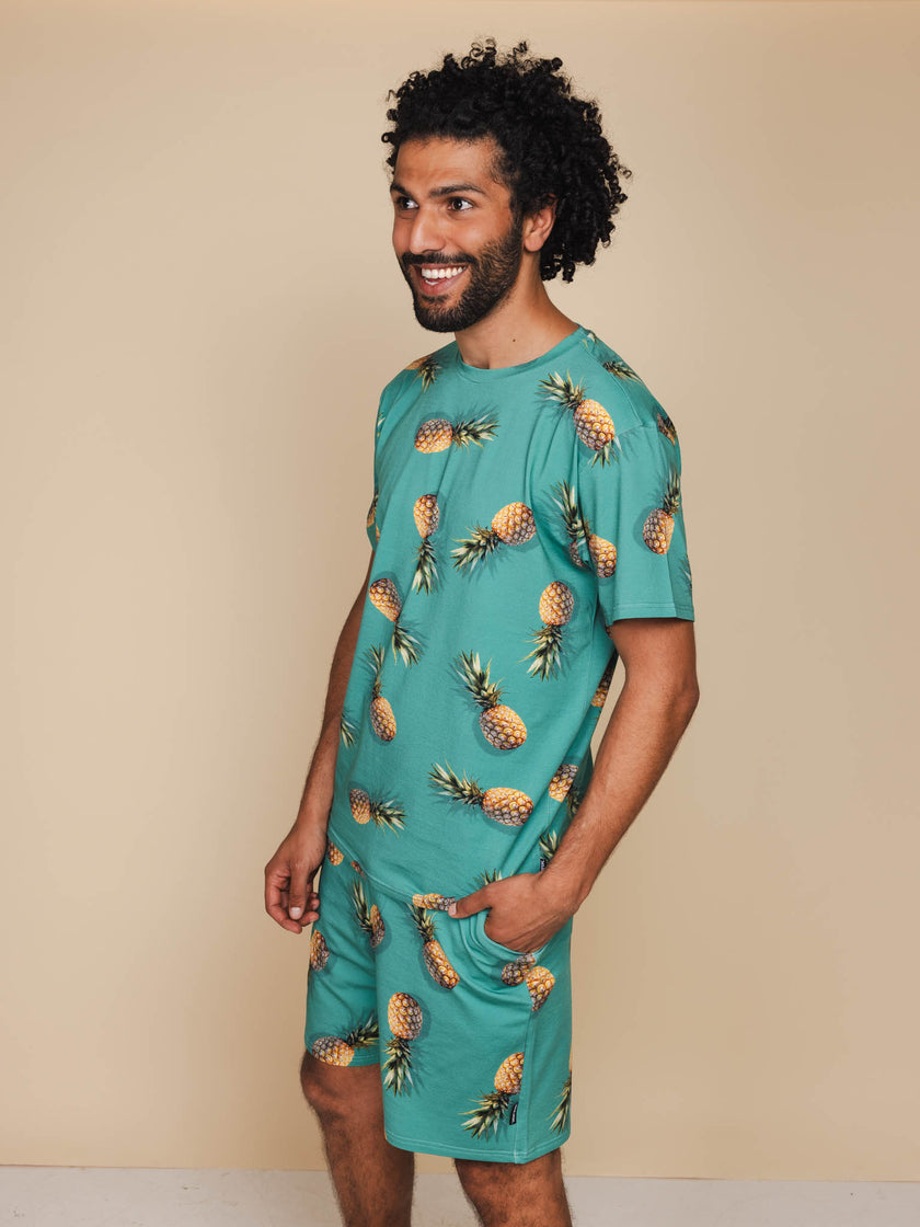 Pineapples T-shirt en Shorts set Heren
