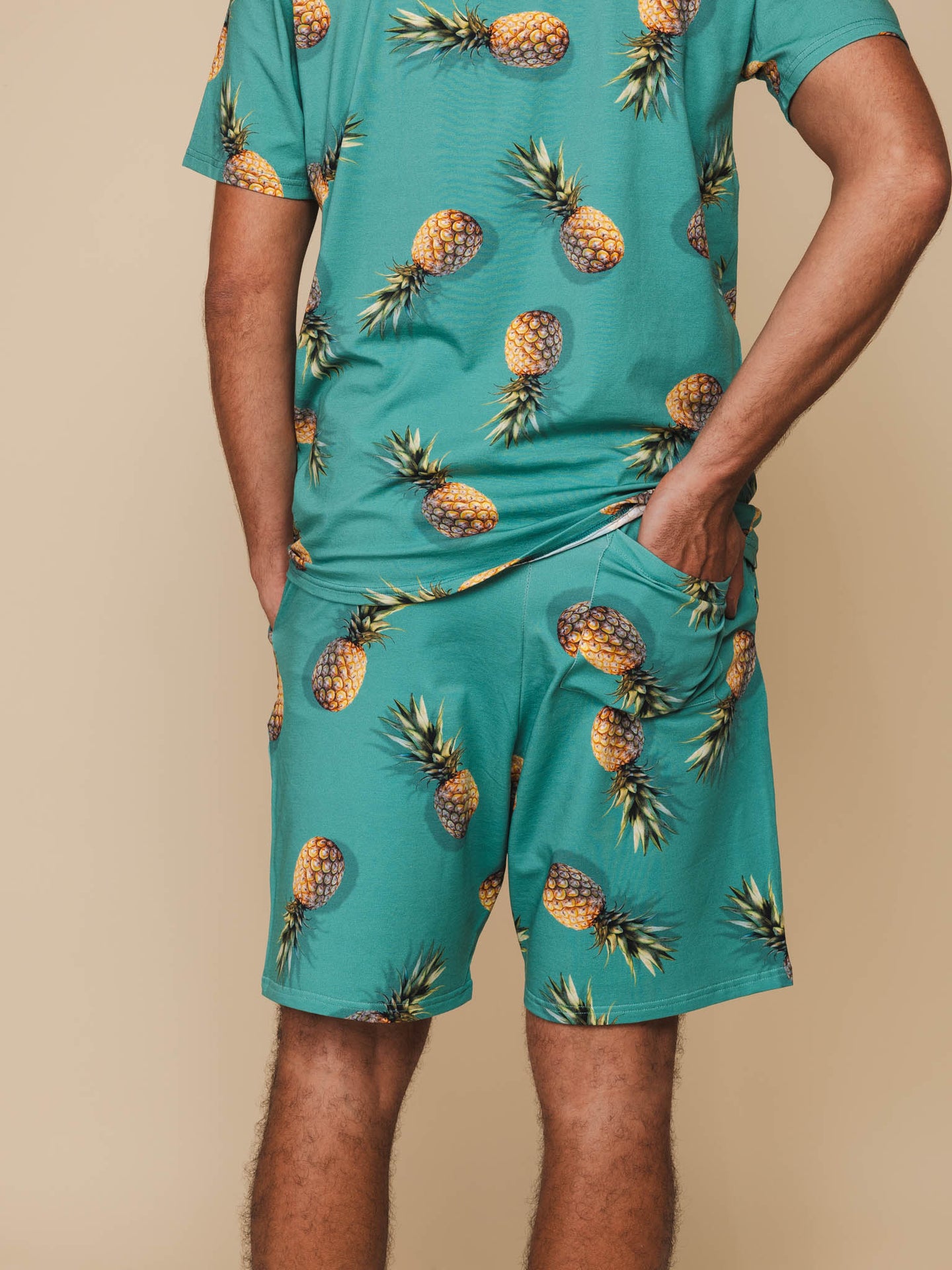 Pineapples T-shirt en Shorts set Heren - SNURK