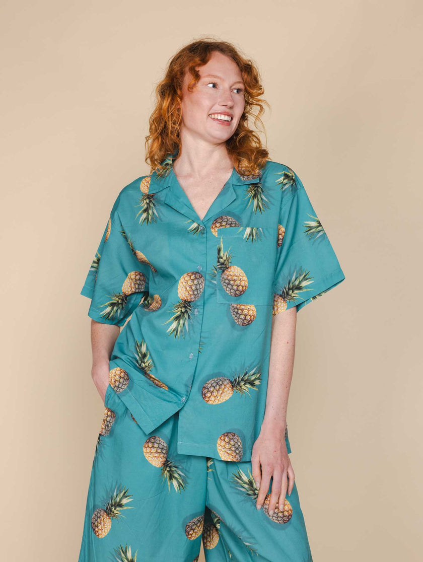 Pineapples Button Up Blouse