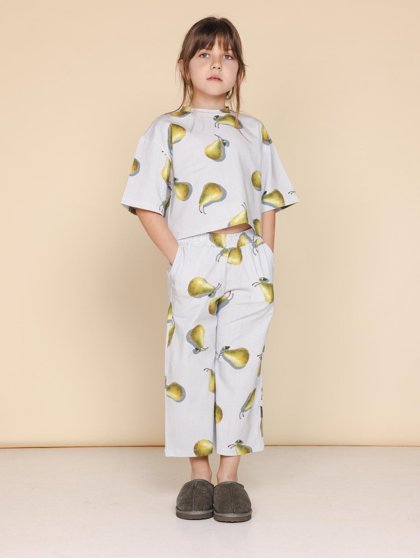 Poire Noir Wide Pants Kids