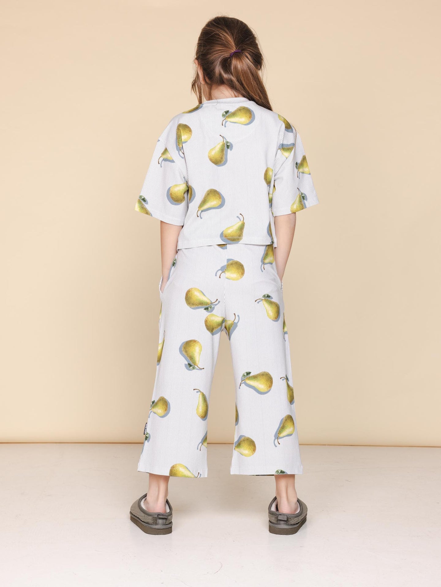 Poire Noir Wide Pants Kids