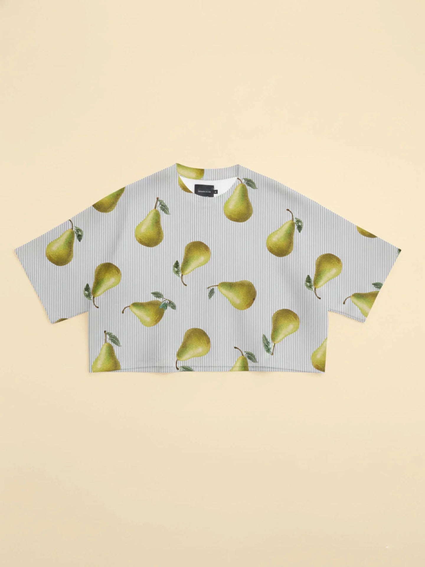 Poire Noir Cropped T-Shirt Dames - SNURK