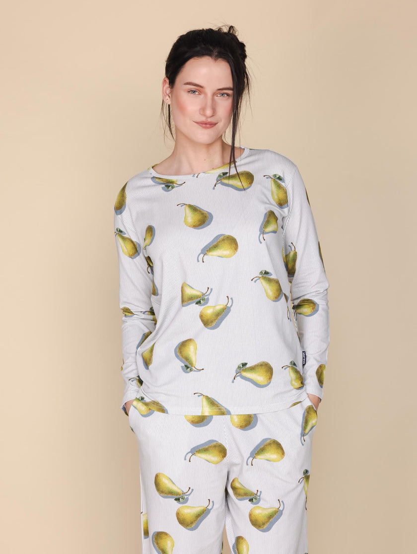 Poire Noir Long Sleeve T-shirt Dames