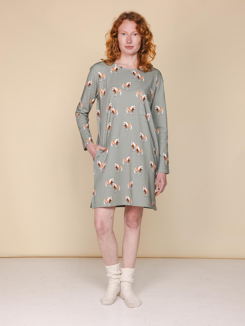 Pony Parade Long Sleeve Dress Dames