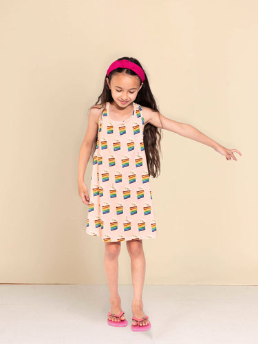 Rainbow Cake Tank Dress Kids