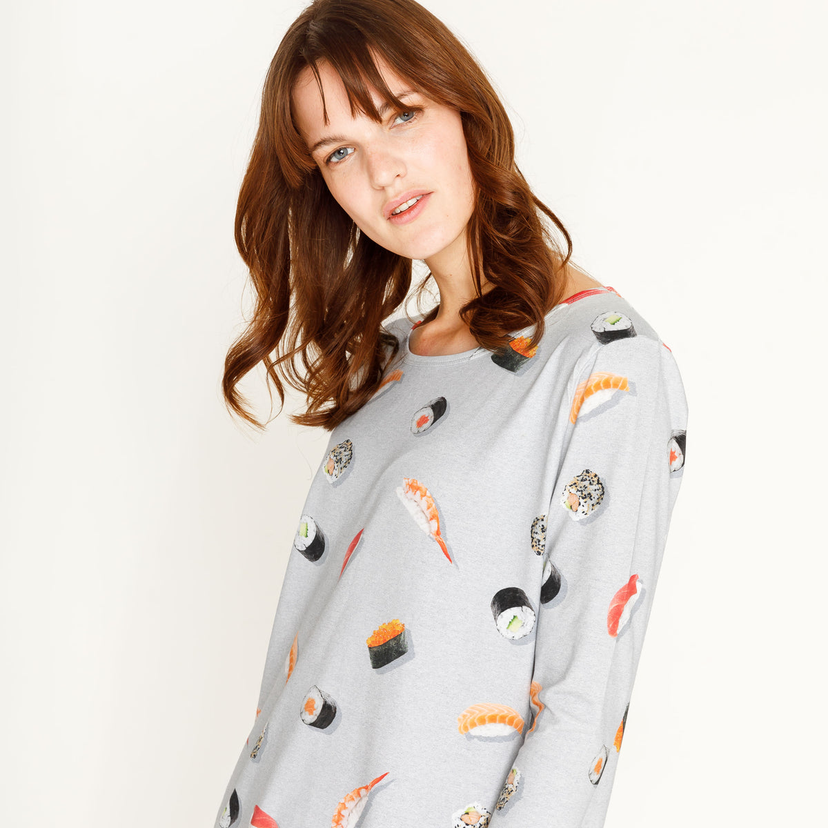 Sushi Sunday Long Sleeve Dress Dames - SNURK